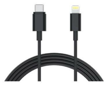 Stecker Lightning auf USB C 1 m  217080 (Schwarz) 