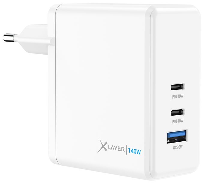 220356 Schnellladegerät max. 140W, 2xUSB-C, 1xUSB-A 
