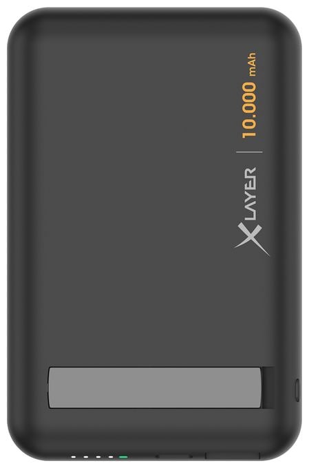 10000 mAh Powerbank USB Typ-C Kabelloses Laden  MagFix Pro 2 (Schwarz) 