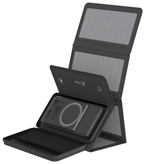 10000 mAh Powerbank USB Typ-C Kabelloses Laden  Solid (Schwarz) 