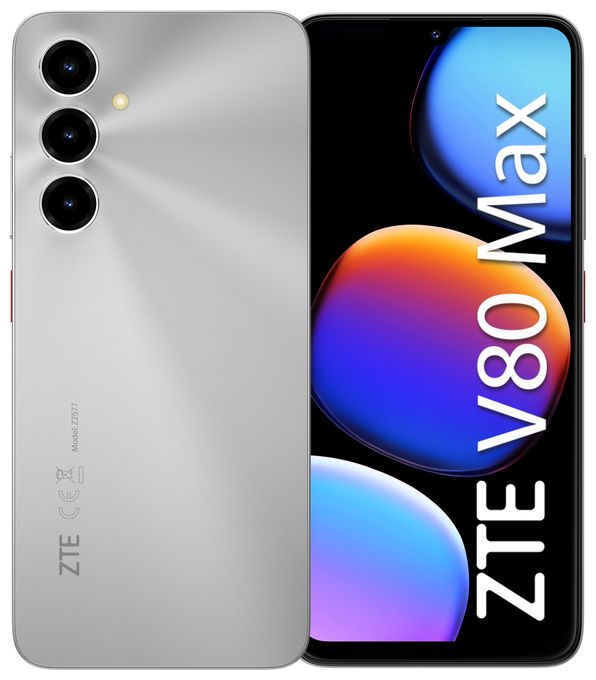 128 GB 4G Smartphone 17,5 cm (6.9 Zoll) Android 50 MP Dreifach Kamera Dual Sim WiFi 5 (Stellar Silver) V80 Max 