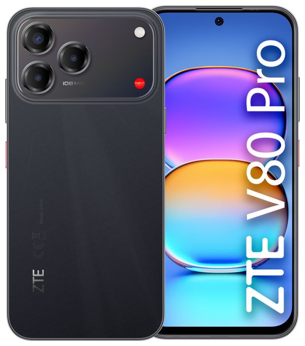256 GB 4G Smartphone 17,1 cm (6.75 Zoll) Android 108 MP Dreifach Kamera Dual Sim WiFi 5 (Feather Black) V80 Pro 