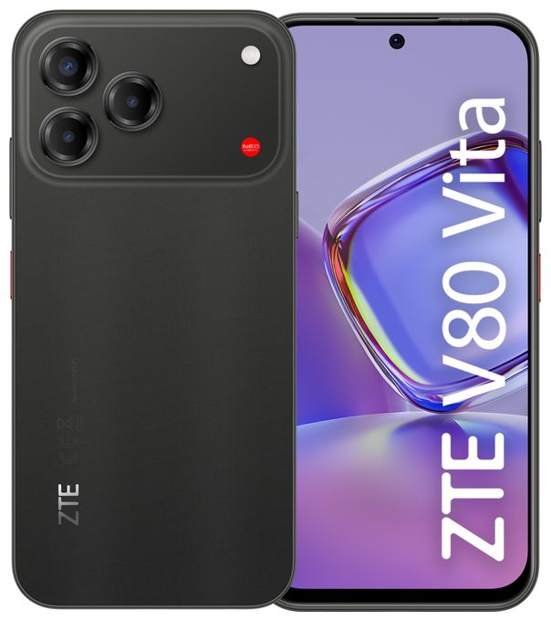 256 GB 4G Smartphone 17,1 cm (6.75 Zoll) Android 50 MP Dreifach Kamera Dual Sim WiFi 5 (Midnight Black) V80 Vita 