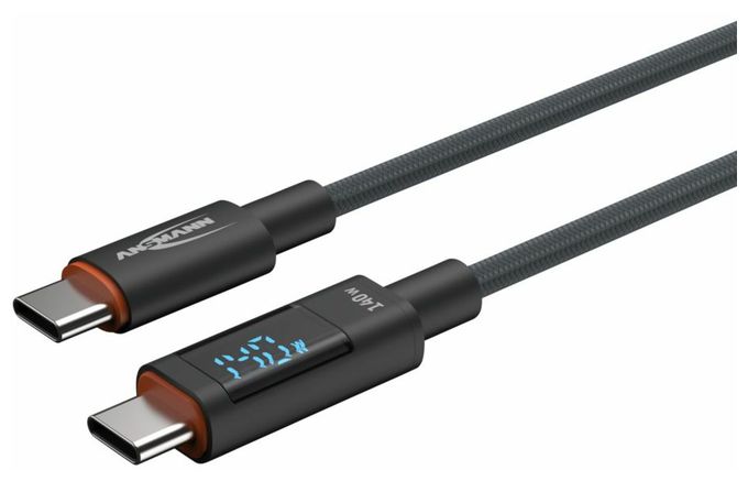 0,48 Gbit/s Stecker Rundkabel USB C auf USB C bis 140 W 1,2 m  1700-0176 (Anthrazit) 