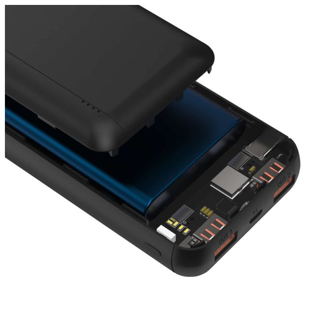 20000 mAh Powerbank Micro-USB + USB Type-C  PB320PD (Schwarz) 