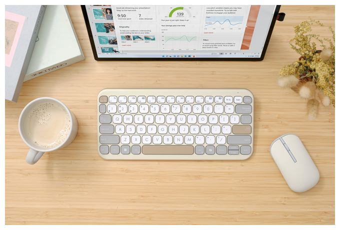 Home Tastatur Bluetooth  KW100 (Beige, Grau, Weiß) 