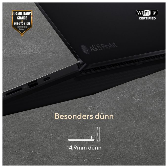 WQXGA Notebook 40,6 cm (16 Zoll) 3840 x 2400 Pixel 2 TB SSD Windows 11 Pro AMD Ryzen 9 max. 5,1 GHz  ProArt P16 H7606WX-SE008X Copilot+ PC (Schwarz) 