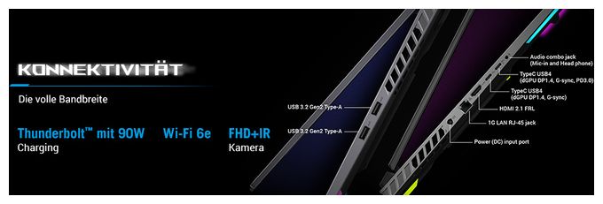 WUXGA Notebook 45,7 cm (18 Zoll) 1920 x 1200 Pixel 32 GB Ram 1 TB SSD Windows 11 Home AMD Ryzen 9 max. 5,3 GHz NVIDIA GeForce RTX 5070  ROG Strix G18 G814PP-S8014W (Schwarz, Grau) 