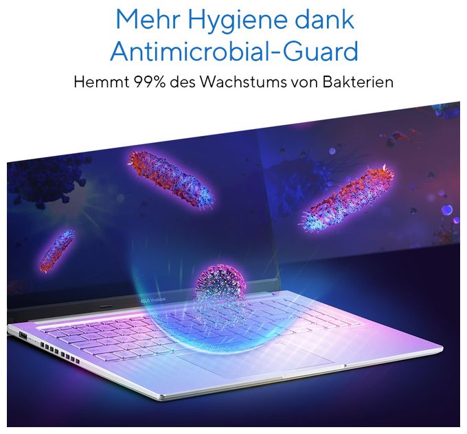2K Ultra HD Notebook 39,6 cm (15.6 Zoll) 2880 x 1620 Pixel 512 GB SSD Intel® Core™ i9 max. 5,4 GHz  Vivobook 15 Oled X1505VA-MA921 (Silber) 