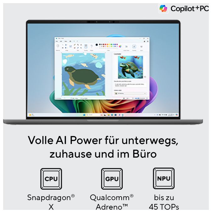 WUXGA Notebook 35,6 cm (14 Zoll) 1920 x 1200 Pixel 1 TB SSD Windows 11 Home Qualcomm Snapdragon max. 3 GHz  Zenbook A UX3407QA-QD305W Copilot+ PC (Beige) 