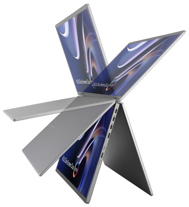 WUXGA Monitor 35,6 cm (14 Zoll) 16:10 1 ms 400 cd/m²  ZenScreen Duo OLED MQ149CD (Silber) 
