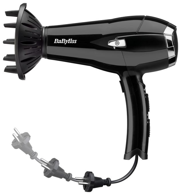 Haartrockner 2000 W  D374DE Cordkeeper (Schwarz) 