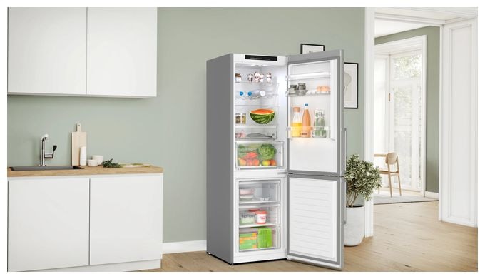 218 l / 103 l Kühl-Gefrierkombi freistehend NoFrost 159 kWh Jahr  Serie 4 KGN36VICT (Edelstahl) 