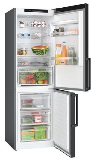 218 l / 103 l Kühl-Gefrierkombi freistehend NoFrost 159 kWh Jahr  Serie 4 KGN36VXCT (Edelstahl) 