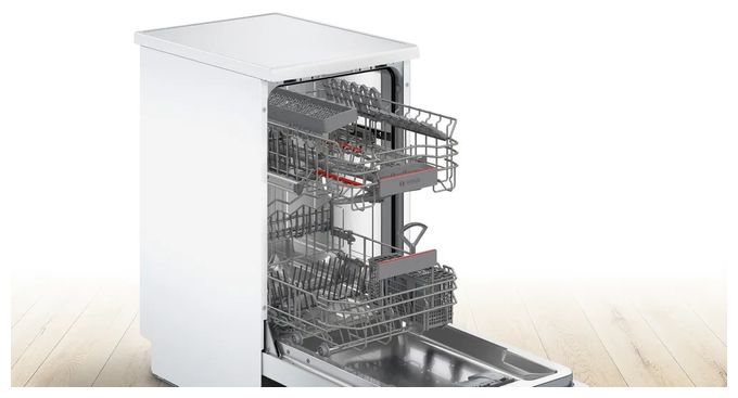 45 cm Geschirrspüler freistehend Leise 10 Maßgedecke aquaStop Funktion Serie 4 SPS4HKW49E 