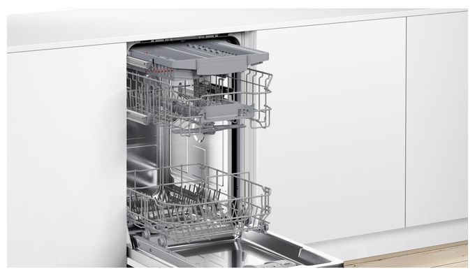 45 cm Geschirrspüler unterbaufähig Leise 10 Maßgedecke aquaStop Funktion Wärmetauscher Serie 4 SPU4HMS10E 