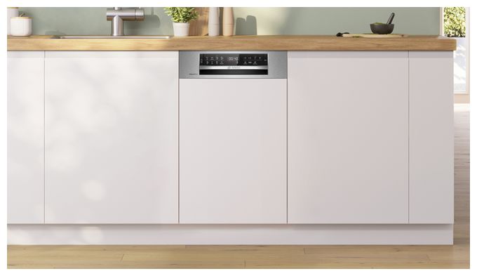 45 cm Geschirrspüler teilintegriert (ohne Front) Leise 10 Maßgedecke aquaStop Funktion Wärmetauscher Serie 6 SPI6EMS21E 