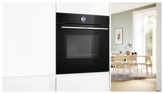 Einbaubackofen groß AutoClean Mikrowelle Serie 8 HMG776NB1 