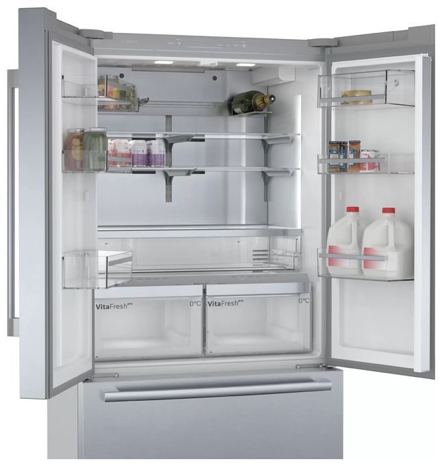 Side-by-Side Kühl-/ Gefrierkombination French Door 402 l / 171 l 333 kWh 1830 mm x 905 mm  Serie 8 KFF96PIEP (Edelstahl) 