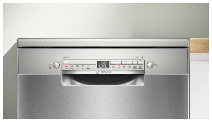 60 cm Geschirrspüler freistehend leise 14 Maßgedecke aquaStop Funktion Wärmetauscher (Edelstahl) Serie 2 SMS2HVI06E 