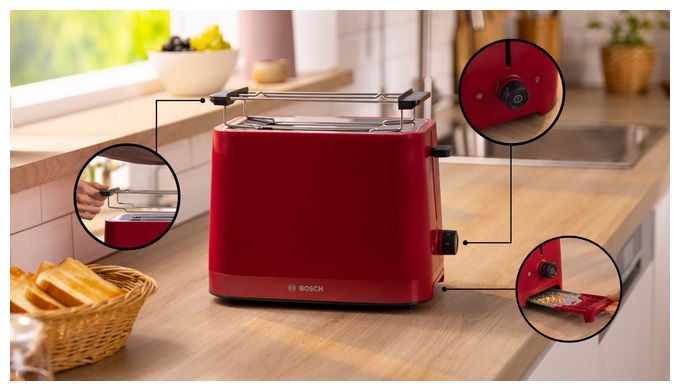 Toaster 950 W 2 Scheibe(n)  TAT3M124 MyMoment (Rot) 