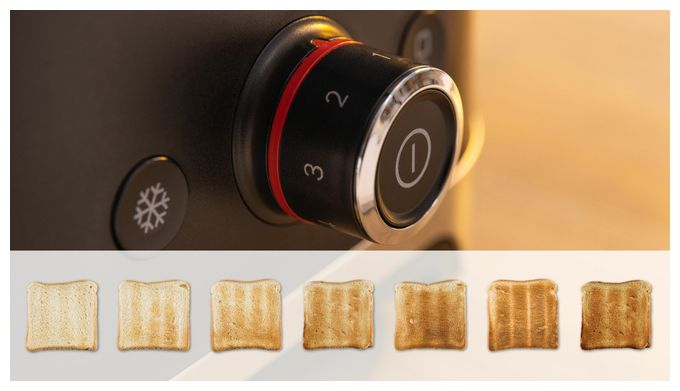 Toaster 950 W 2 Scheibe(n) 4 Stufen  TAT4M223 MyMoment (Schwarz, Edelstahl) 