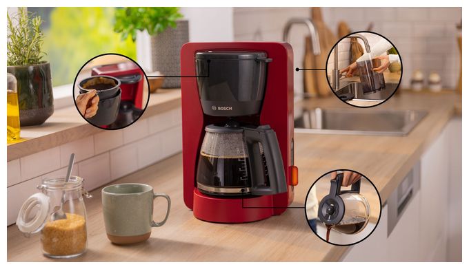 15 Tassen Filterkaffeemaschine 1,4 l  TKA3M134 MyMoment (Rot) 