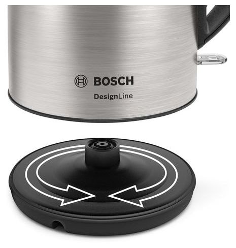 1,7 l Wasserkocher 2400 W  TWK3P420 DesignLine (Schwarz, Edelstahl) 