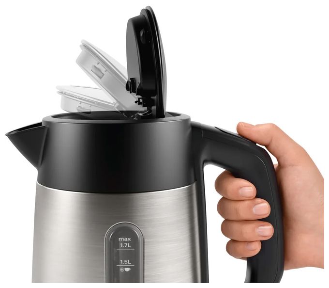 1,7 l Wasserkocher 2400 W  TWK4P440 DesignLine (Schwarz, Edelstahl) 