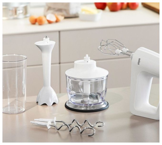 Handmixer 500 W 5 Stufen  HM3135WH MultiMix 3 (Grau, Weiß) 