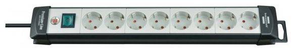 Brennenstuhl 1951580101 Regleta, 230 V, Negro y Gris Claro, 49 cm 