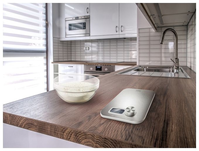 Elektronische Küchenwaage bis 5 kg Genauigkeit 1 g  Kitchen Energy (Edelstahl) 