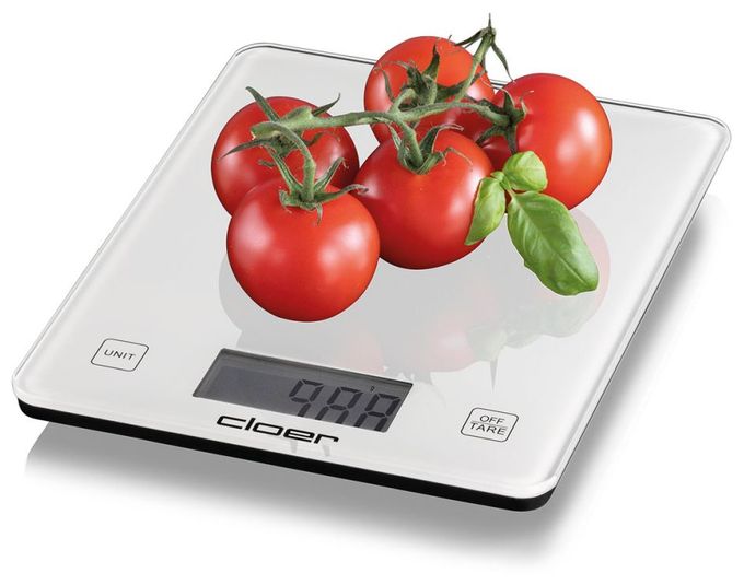 Elektronische Küchenwaage bis 10 kg Genauigkeit 5 g  6871 (Weiß) 