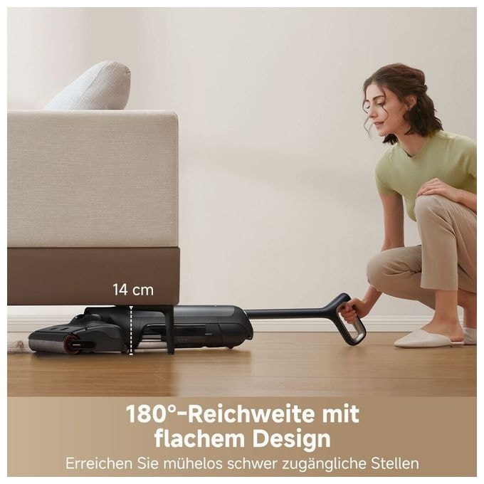 Naß-/Trockensauger bis 40 min Laufzeit für bis zu  300 m² Reinigungsfläche 4 Ah 18000 Pascal bis 0,7 l Schmutzwasser Mova M10 