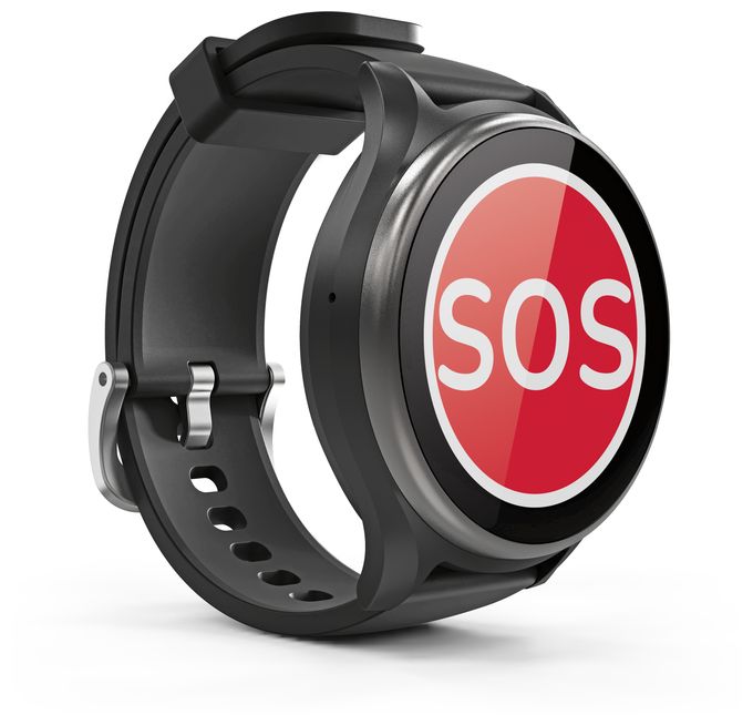 Digital Smartwatch Rund IP68 4G  Watch LTE (Schwarz, Silber) 