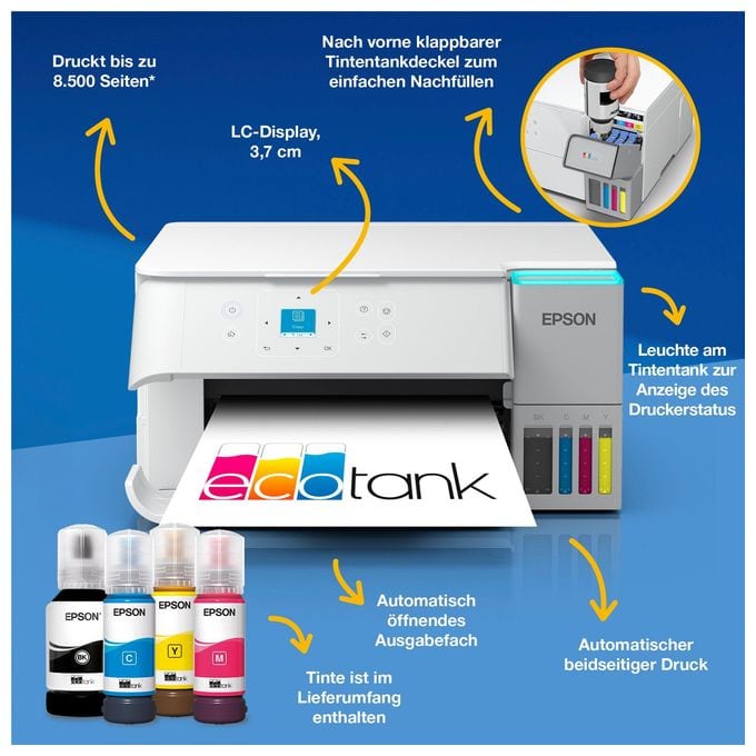 All in One A4 Tintenstrahl Drucker 4800 x 1200 DPI EcoTank ET-2956 