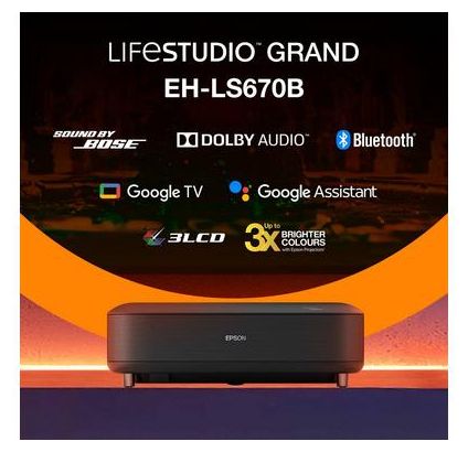 UHD 4K (3840x2160) 3LCD Laser Standard Throw-Projektor  EH-LS670B (Schwarz) 