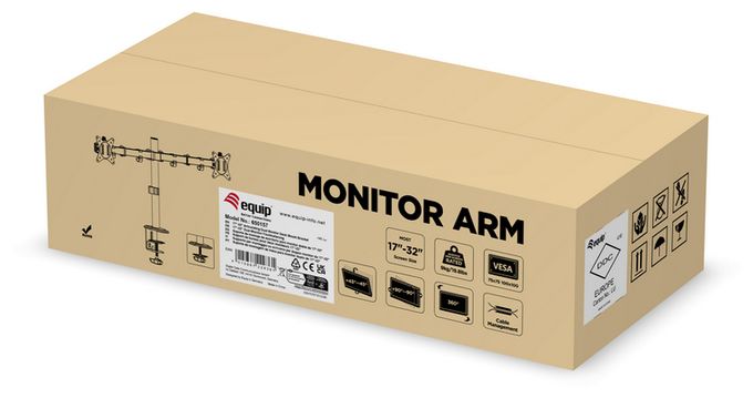 17"-32" Gelenk-Dual-Monitor-Tischhalterung 