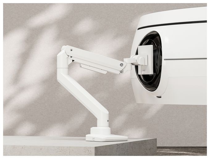 17"-49" Schwerlast-Monitor-Schreibtischhalterung, Weiß 