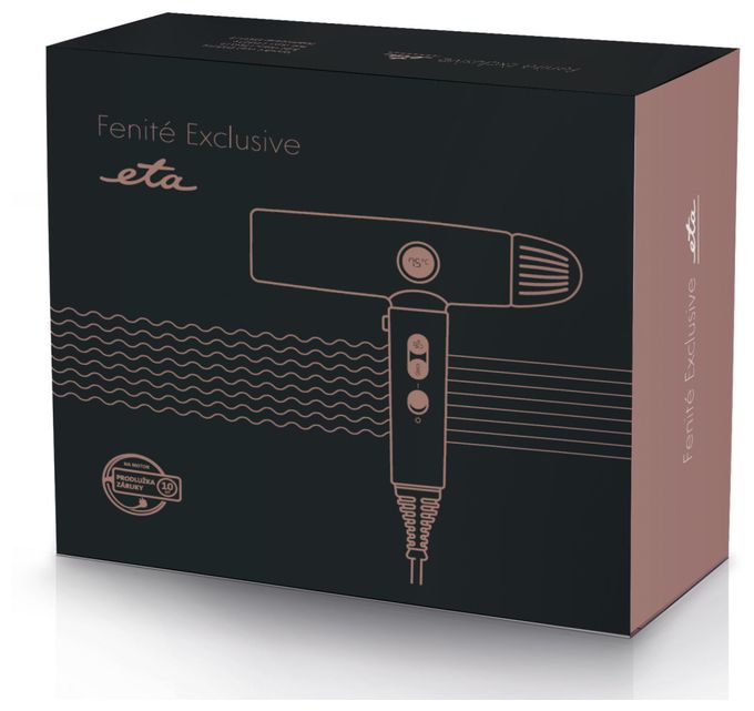Haartrockner 1400 W  Fenité Exclusive (Schwarz, Rose) 