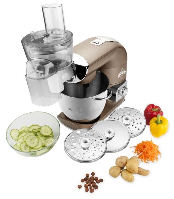 1200 W Küchenmaschine 5,5 l  Gratus (Edelstahl, Titan) 
