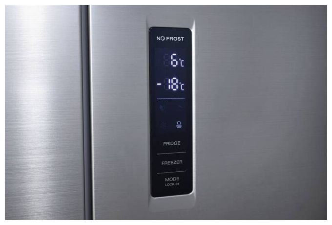 Side-by-Side Kühl-/ Gefrierkombination 271 l / 150 l 182 kWh NoFrost 1800 mm x 795 mm  MD425-150-040C (Schwarz, Edelstahl) 
