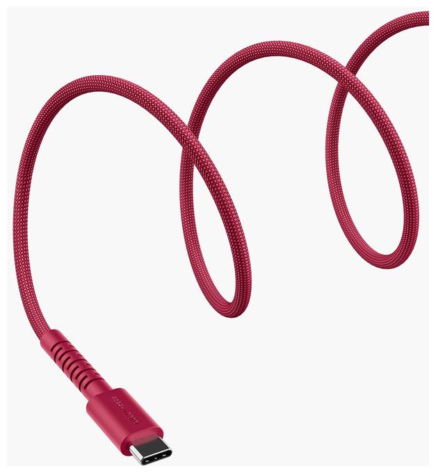 Stecker Rundkabel USB C auf USB C bis 100 W 2 m  2CCC201BR (Rot) 