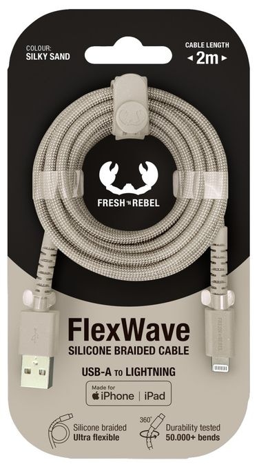 Stecker Rundkabel Lightning auf USB A 2 m  2ULC201SS (Beige) 