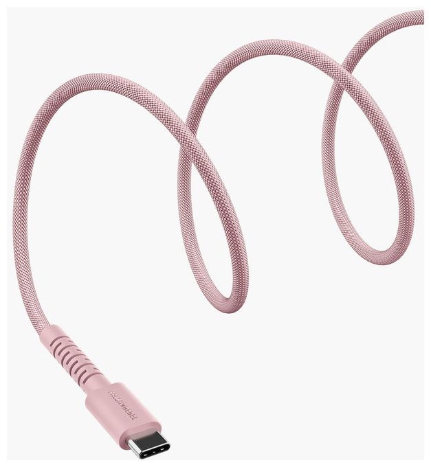 Stecker Rundkabel USB C auf USB C bis 100 W 2 m  FlexWave (Pink) 