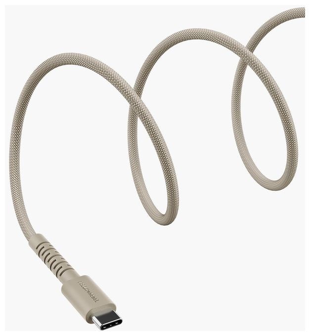 Stecker Rundkabel USB C auf USB C bis 100 W 2 m  FlexWave (Beige) 