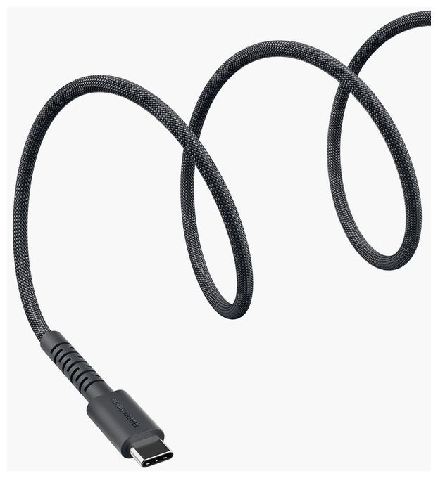 Stecker Rundkabel Lightning auf USB C 2 m  FlexWave (Grau) 