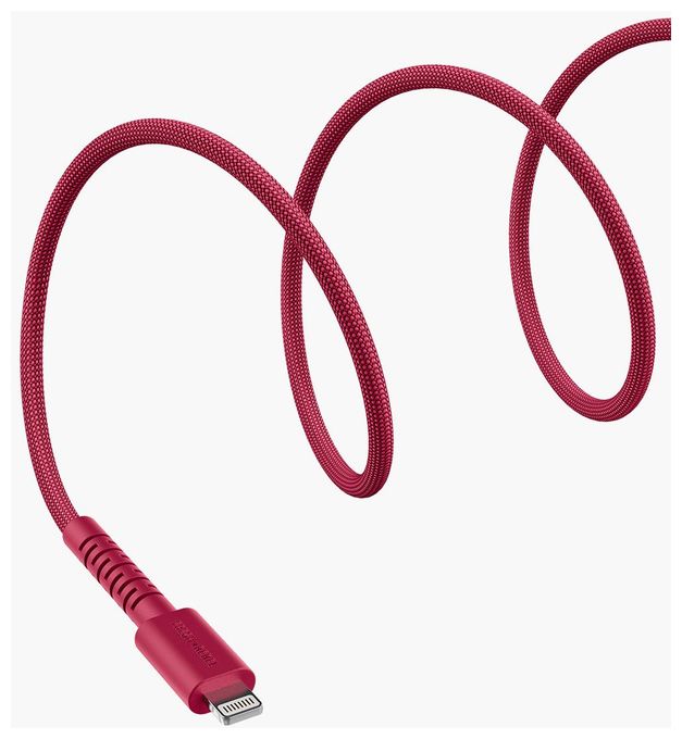 Stecker Rundkabel Lightning auf USB C 2 m  FlexWave (Rot) 