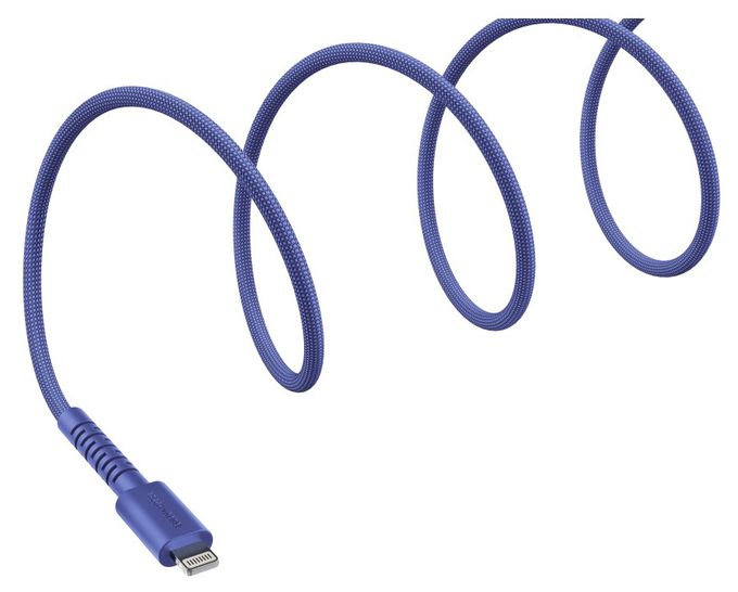 Stecker Rundkabel Lightning auf USB C 2 m  FlexWave (Blau) 