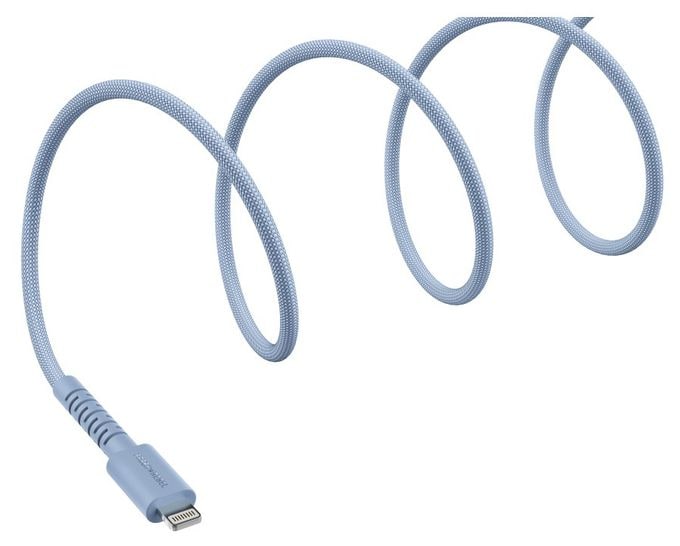 Stecker Rundkabel Lightning auf USB C 2 m  FlexWave (Blau) 